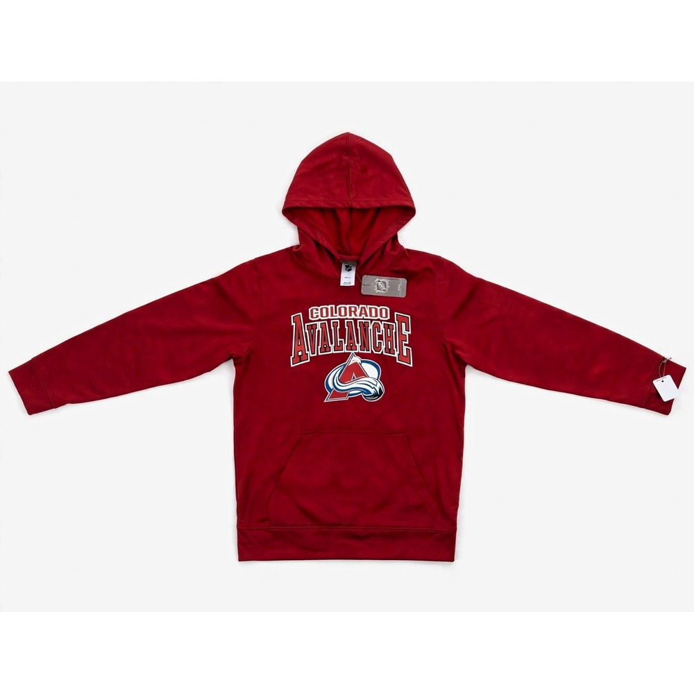 NHL Colorado Avalanche Red Pullover Hoodie Sweatshirt Youth Large 12/14 NEW